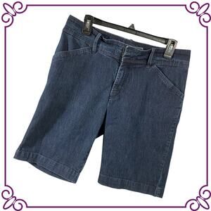 Lee Just Below the Waist Stretch Dark Wash Blue Denim Shorts 10 Medium